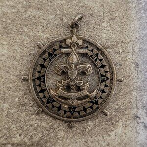 Boy Scout Early Sea Scout Quartermaster Medal STERLING 7742MM vintage